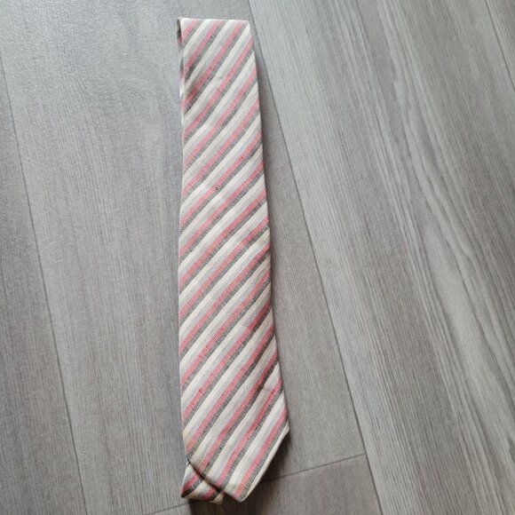 Set Of 2 Mens Ties - Flamingo Design By Primitive Instincts & Striped Pattern By - Picture 2 of 10